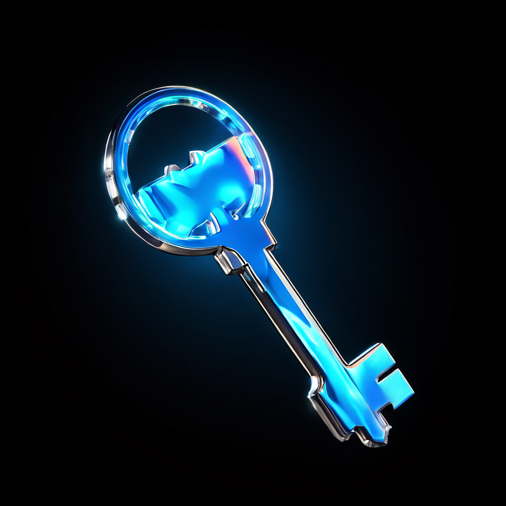 빛나는 금색 열쇠가 반짝이는 크롬 장벽을 부드럽게 통과하는 모습으로, 전문가의 필수 도구가 제약을 해제하는 것을 상징적으로 표현한 이미지입니다.