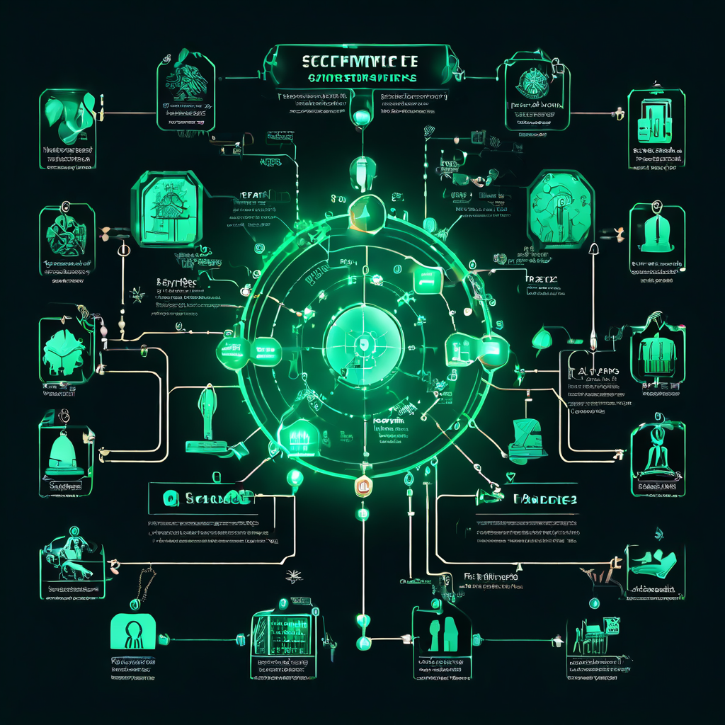 안전 절차 순서도를 보여주는 이미지로 각 단계는 번호가 매겨져 있으며 보안 절차는 방패 아이콘으로 강조되어 있고 피해 최소화를 나타내는 아이콘이 녹색으로 전환되는 과정을 설명합니다.
